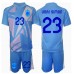 Maillot de foot Espagne Unai Simon #23 Gardien Domicile vêtements enfant Europe 2024 Manches Courtes (+ pantalon court)
